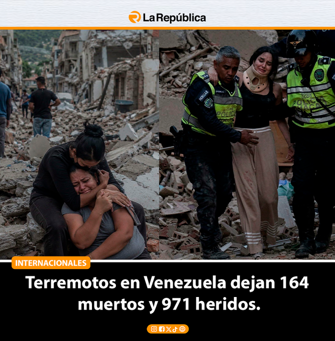 Terremotos en Venezuela dejan 164  muertos y 971 heridos. - Cover Image